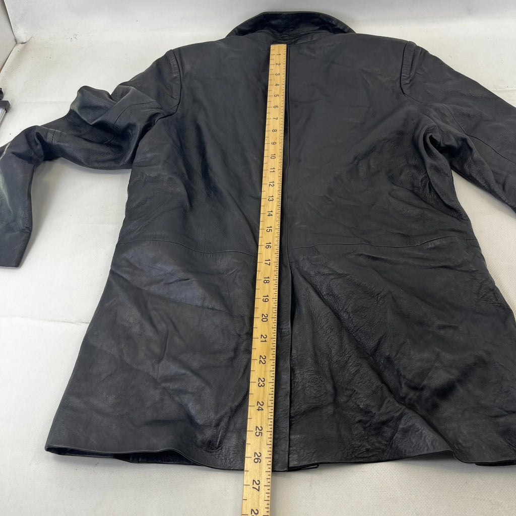Vintage Barneys Women’s Lamb's Leather Jacket Black size 14 Biker