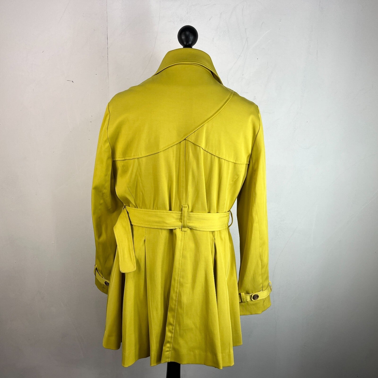 F&F Belted Trench Coat in Mustard Yellow Women's size 20 - VGC