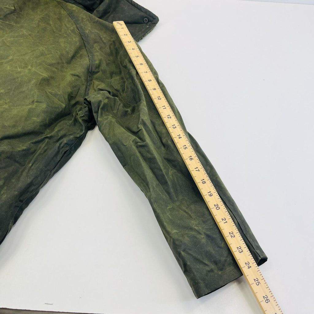 Monchaux Sport Men's Wax Jacket in Green with Removable Fleece Liner size Medium