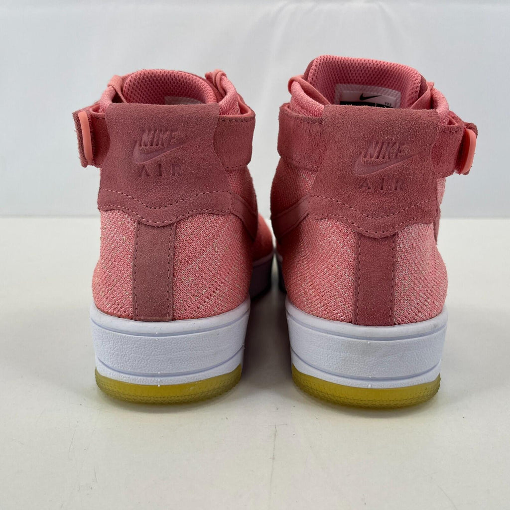 Nike Air Force One 1 Flyknit Hi Top in Salmon Pink size UK 6 EU 40 - 818018-802