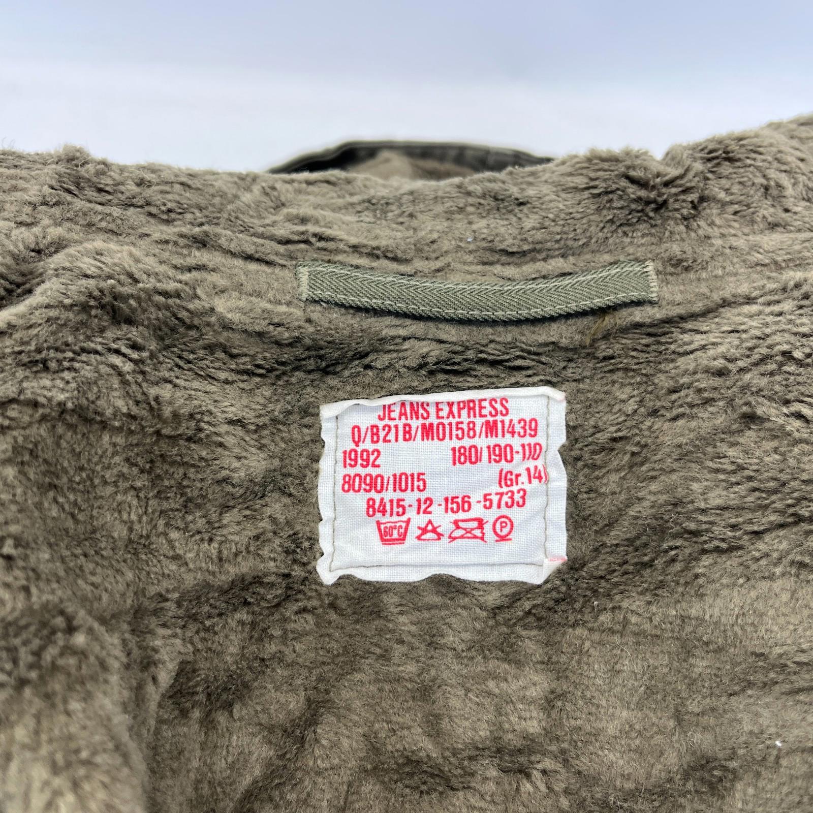 Vtg 1992 Jeans Express German Army Olive Green Parka Coat + Liner size M GrNr.14