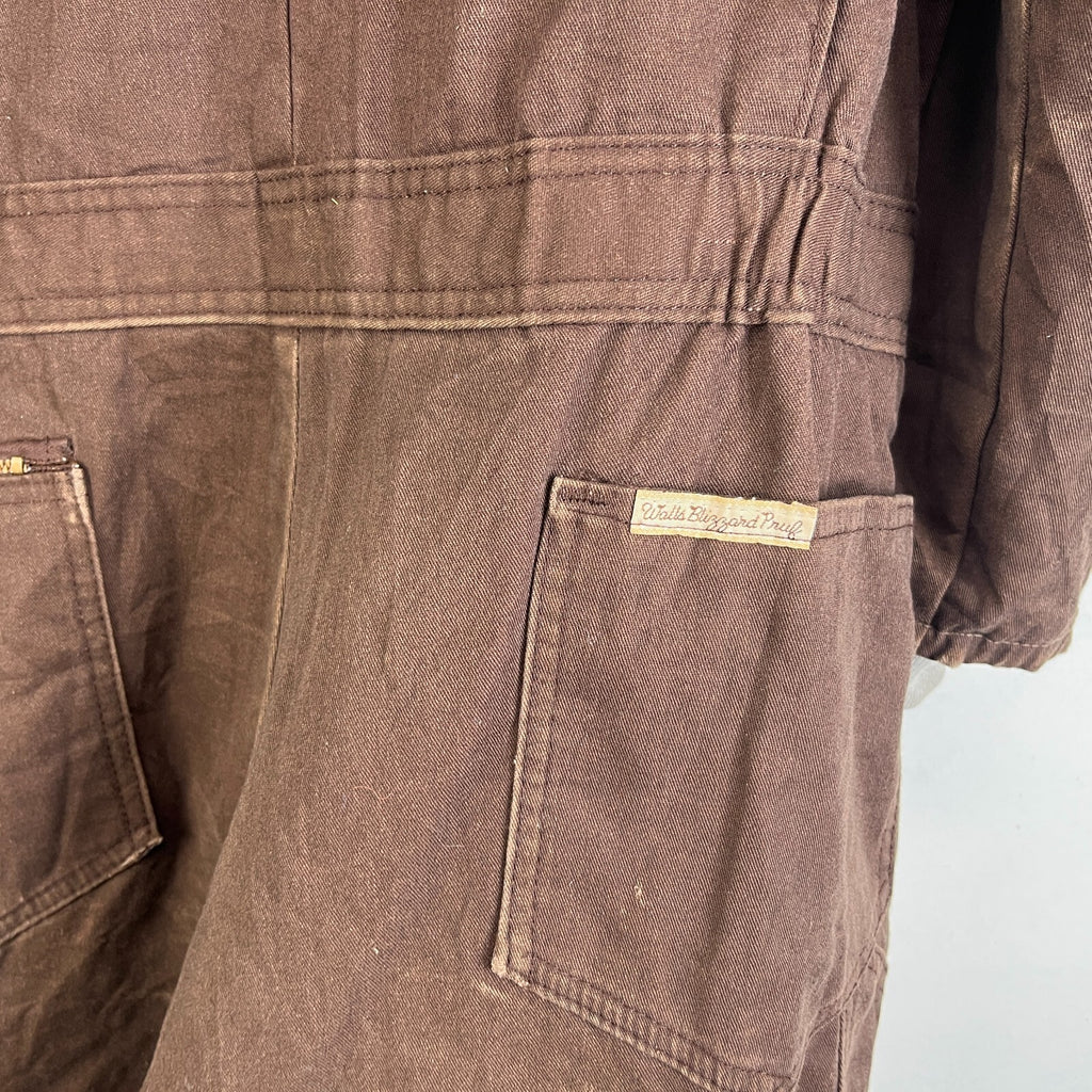 Vintage Walls Blizzard Pruf Brown Lined Overalls Men's Large-Regular Made in USA