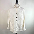 Lee at H&M Overshirt Mens Denim Shacket in White size L Oversized 100% Cotton