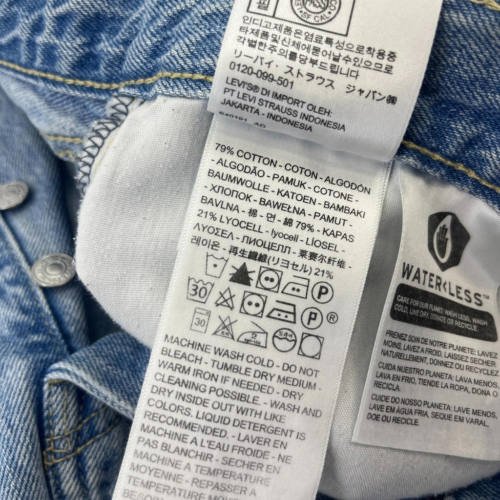 Levi's Ribcage Skirt Premium Big E Mid Blue - W29" Length 15"
