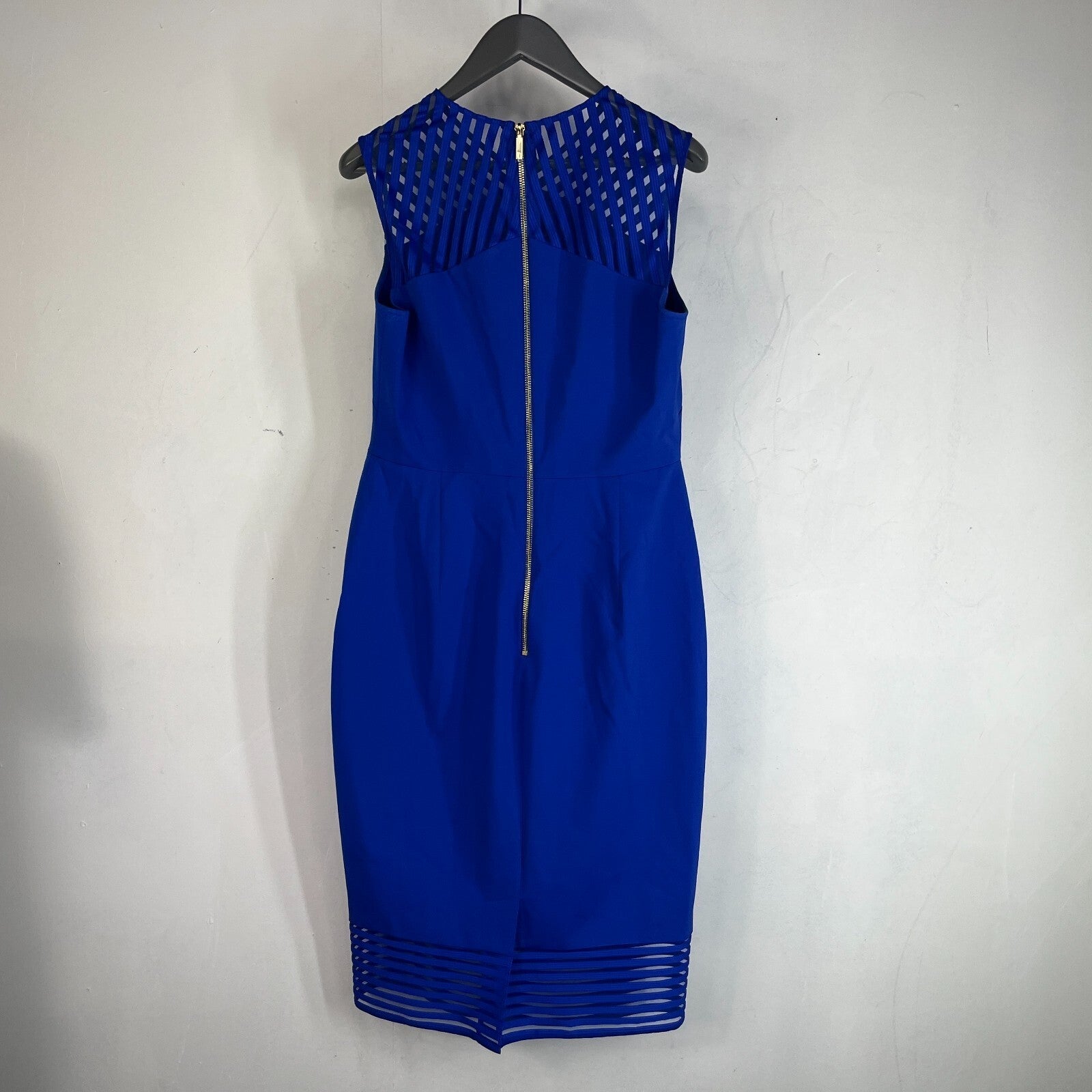 Ted Baker Mini Dress Royal Blue 1980’s Style size 3 (fits UK 12) - VGC