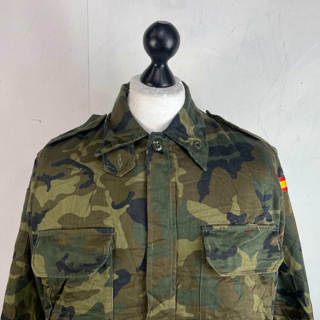 Spanish Military Army Issue Thermal Combat Jacket Woodland Camouflage size L