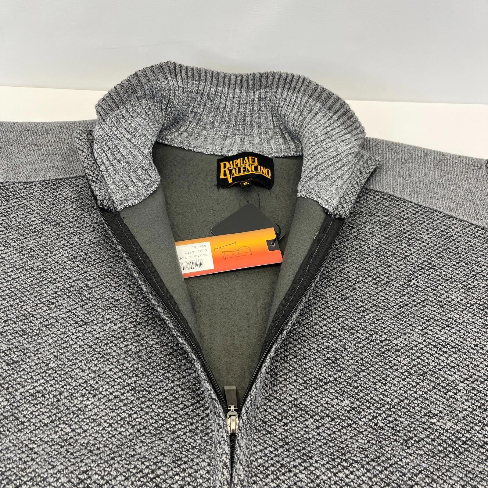 Raphael Valencino Thermal Fleece Lined Jacket Grey Long Sleeve Mens XL - New