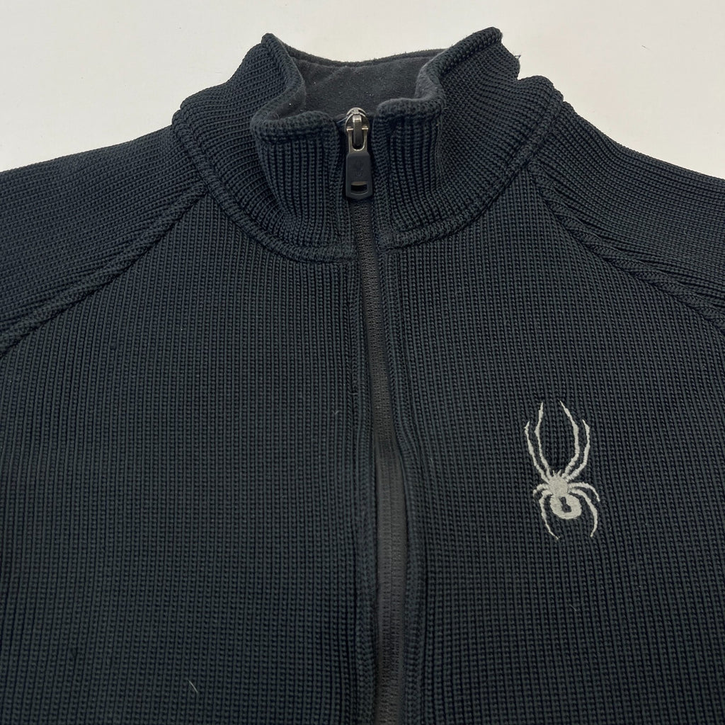 Spyder Quarter Zip Fleece Lined Pullover Top in Black size Small