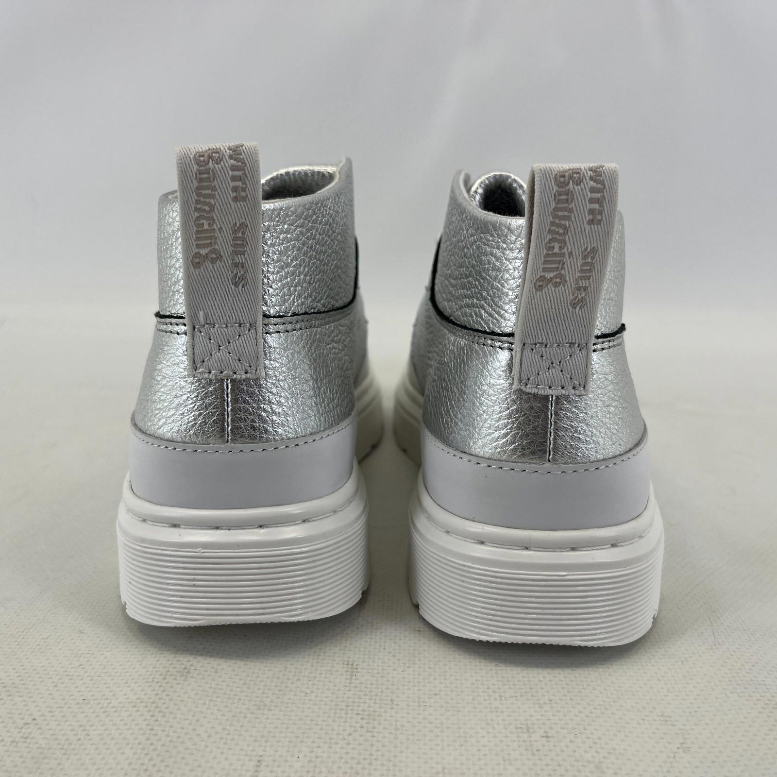 Dr Martens Jemima Silver & White Leather Kiltie Chukka Boots Shoes Womens UK 4