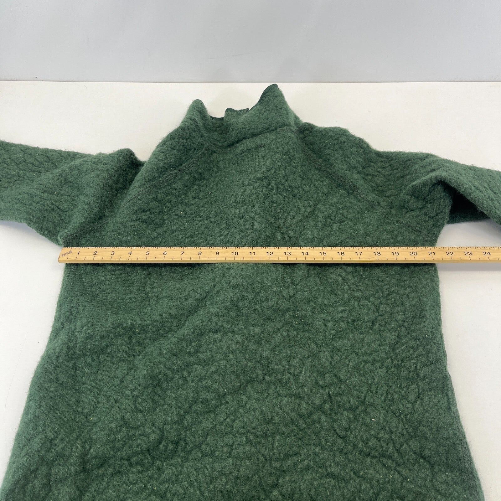 Vintage Dutch Army Fleece Jacket Olive Green size Medium