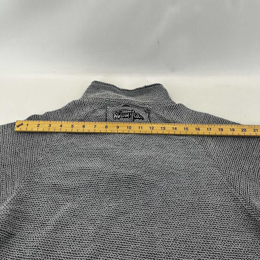 Weird Fish Mens Grey Quarter Zip Jumper Macaroni Pullover size Small