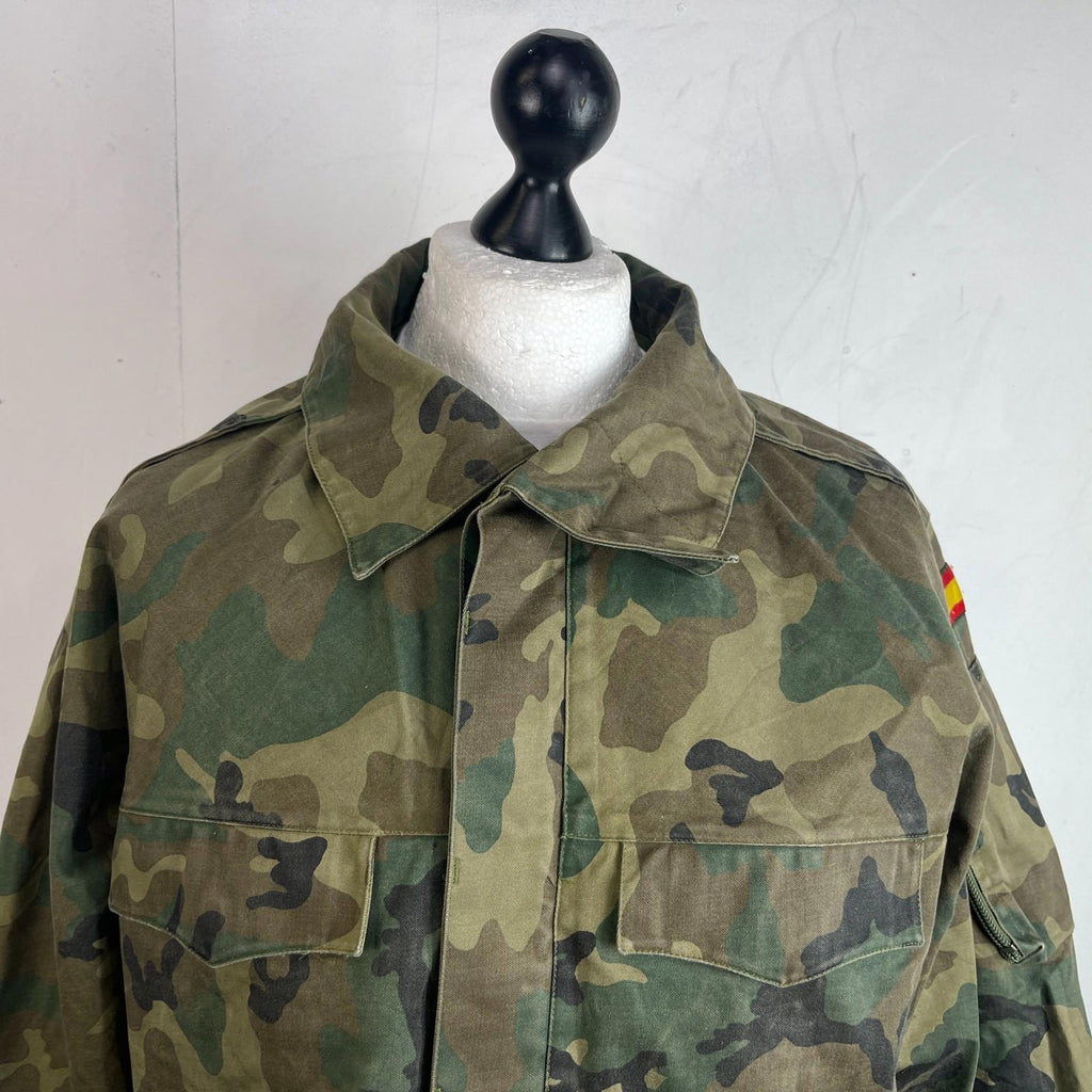 Spanish Military Army Issue Waterproof Combat Jacket Woodland Camouflage size L