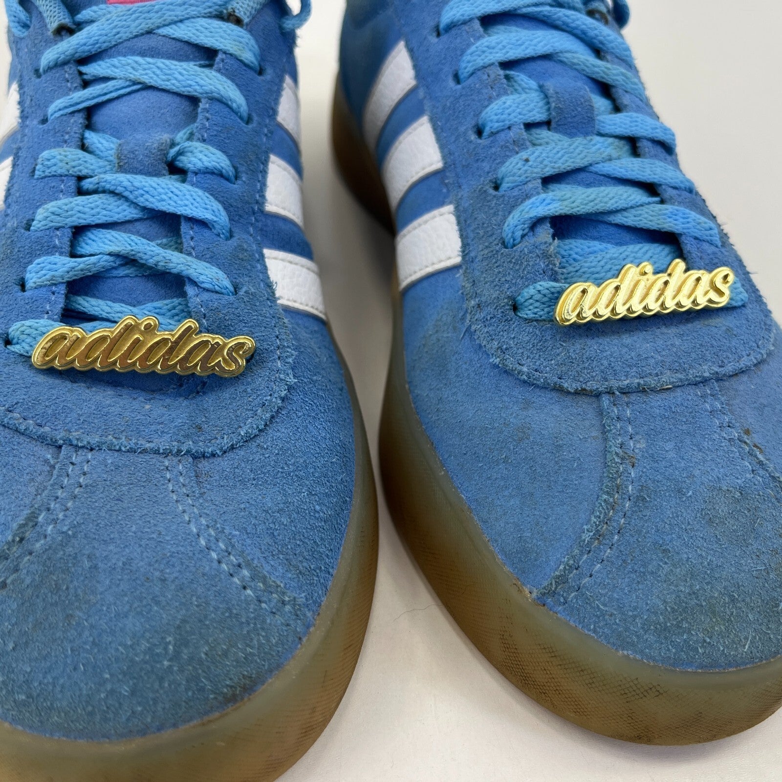 Adidas VL Court 3.0 Trainers Suede Shoes Baby Blue on Gum Soles UK 7 EU 40 2/3
