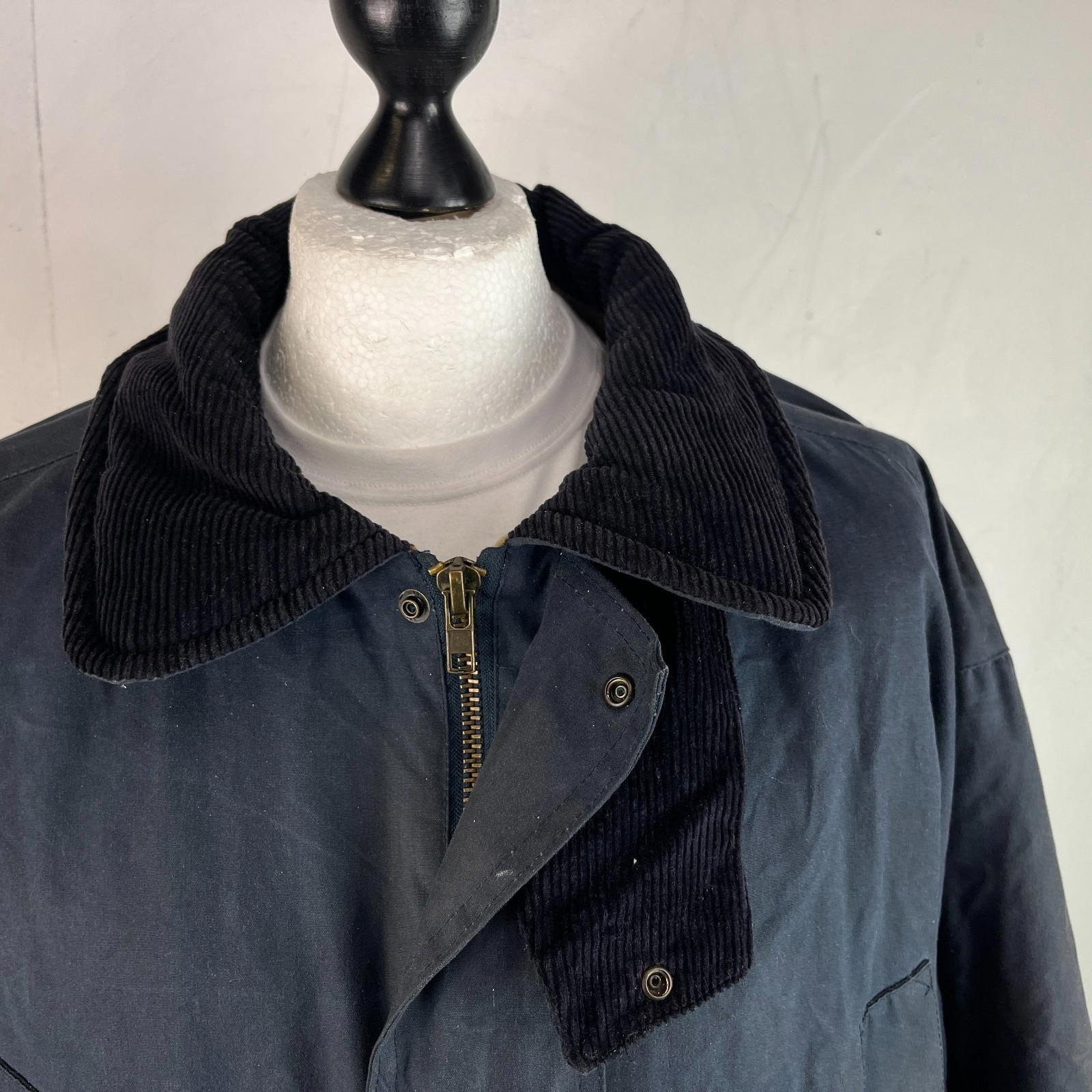 P.G. Field Men's Navy Blue Wax Jacket size XL British Made Outdoor Rural