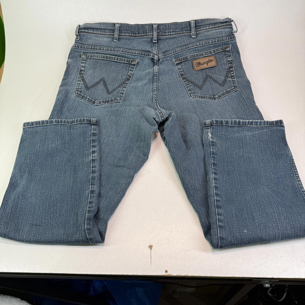 Wrangler Texas Cowboy Jeans Mens W38" L30" Medium Grey Straight Leg