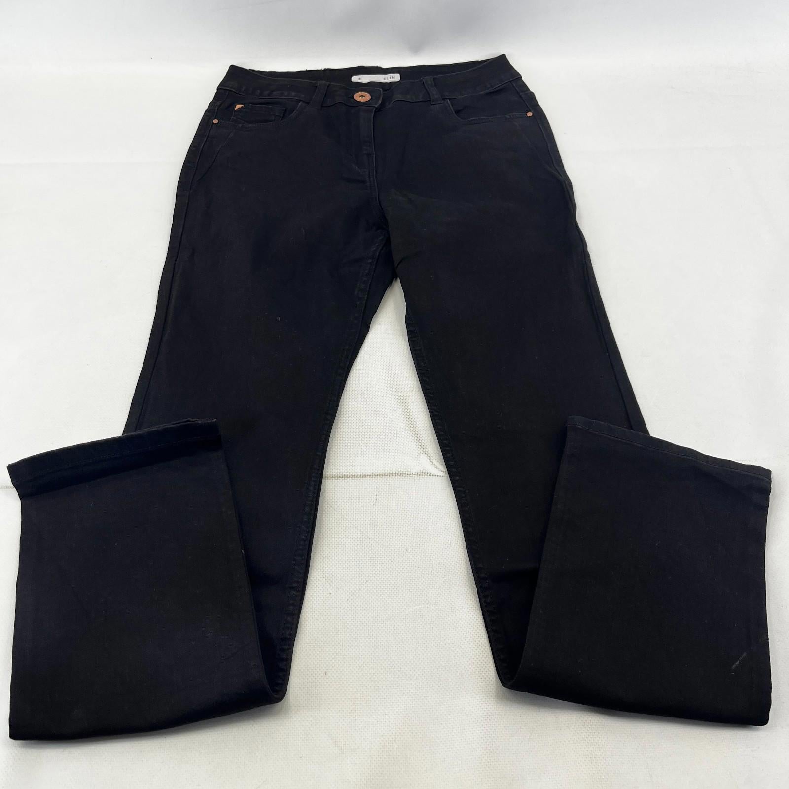 Nutmeg Slim Fit Jeans in Black UK Women's size 8 - NWOT