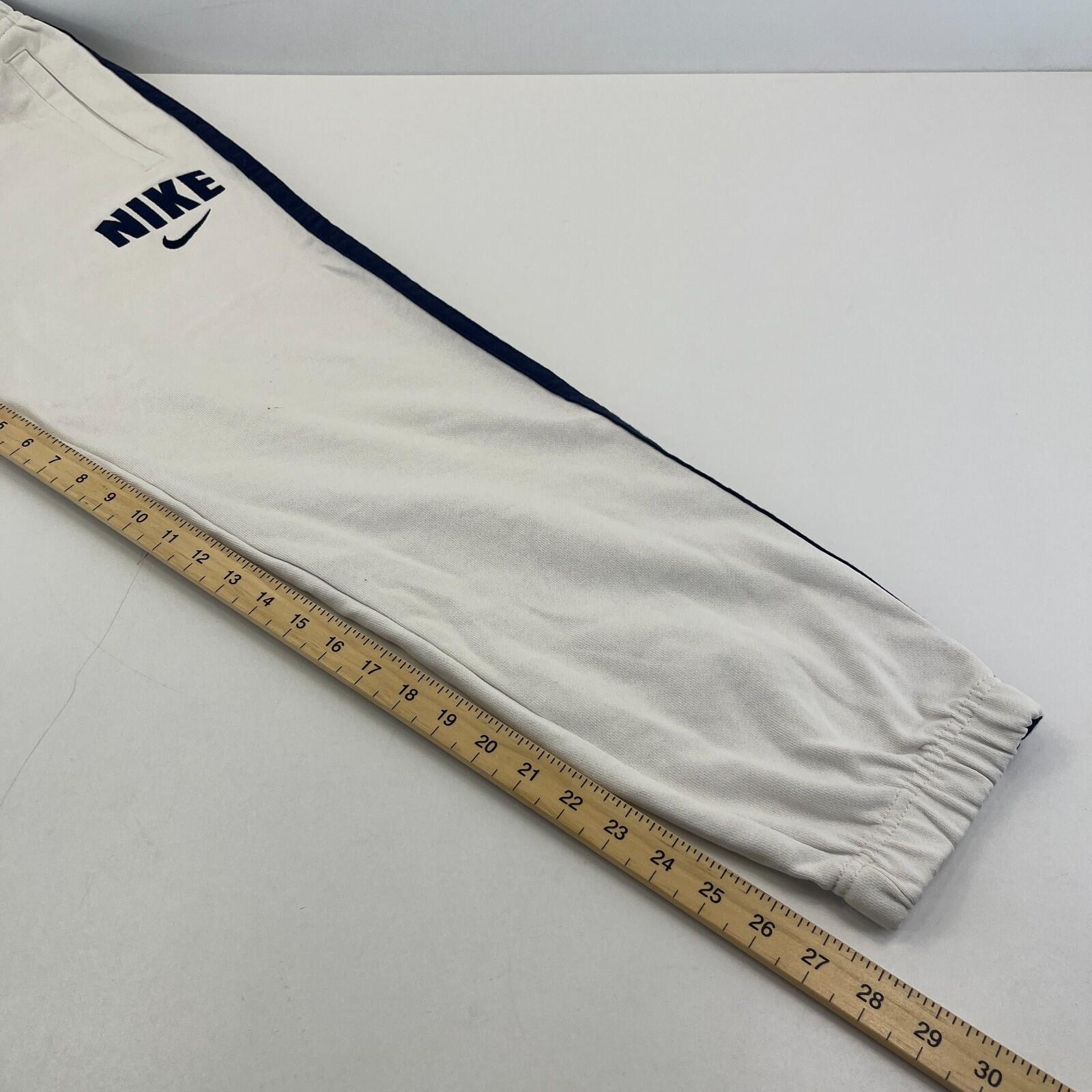 Nike Men's 100% Cotton Joggers Track Pants size Large in White