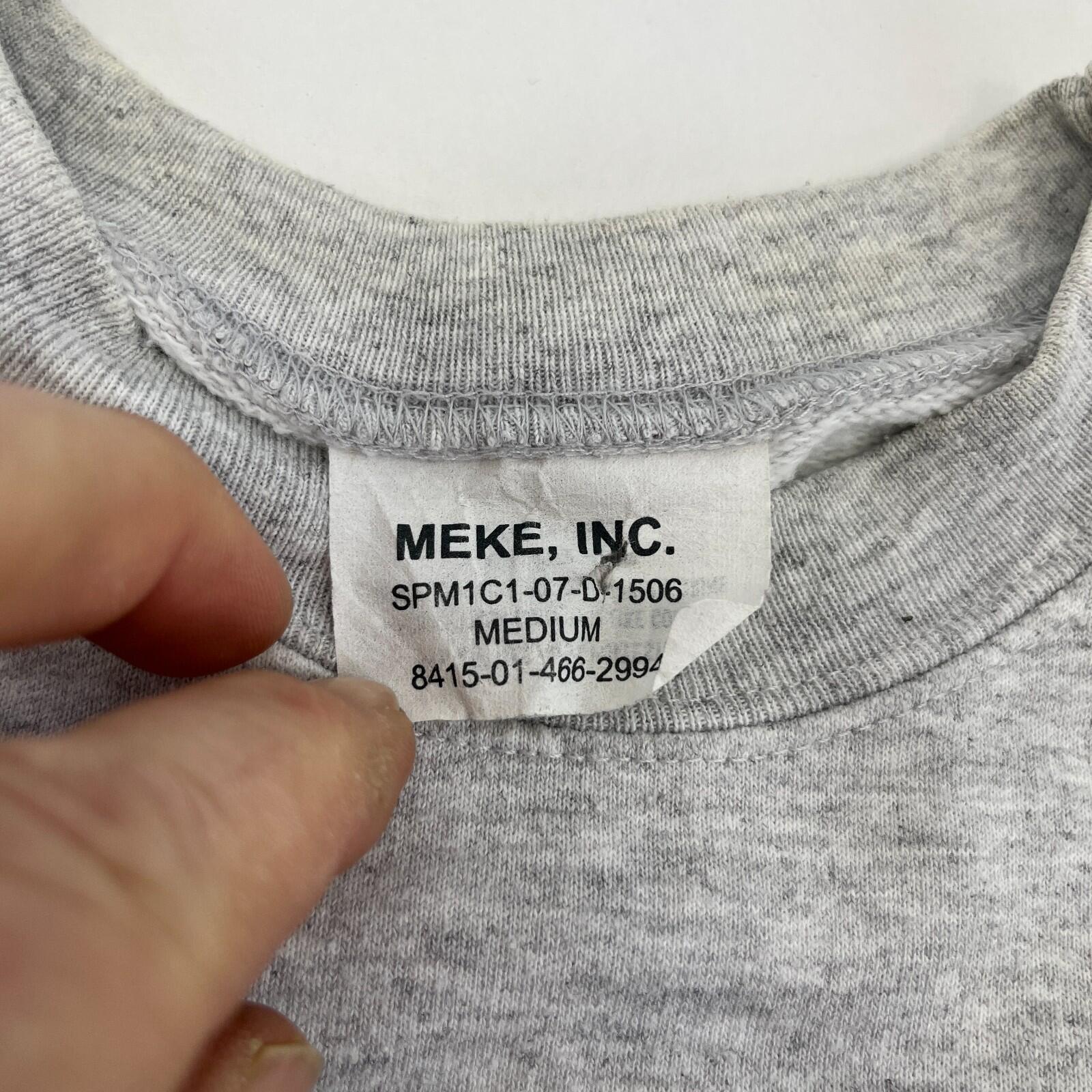 Genuine US Army Issue Grey Spellout Sweatshirt size US Medium (UK Large)