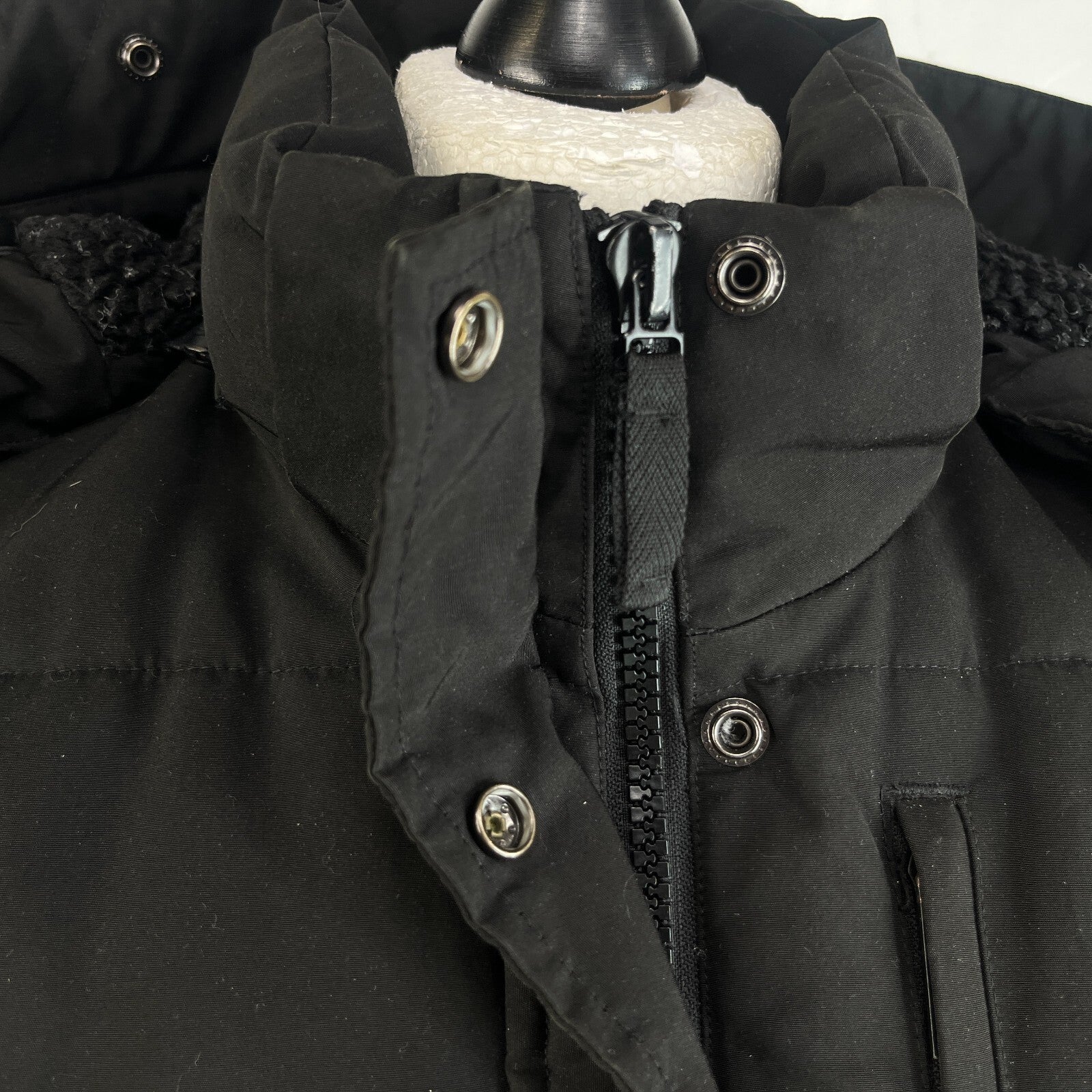 Superdry Everest Mountain Parka in Black with Hood UK Women's size 12