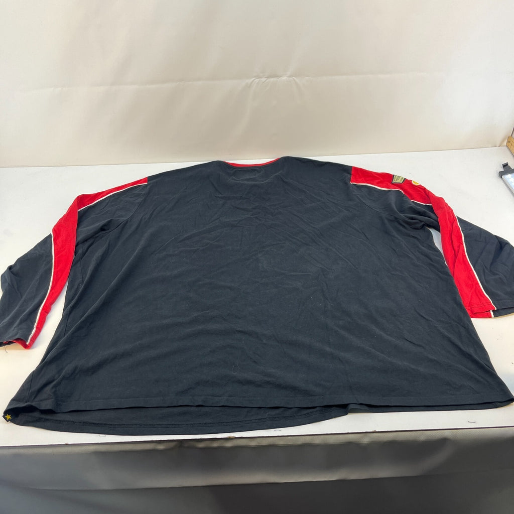 Joe Browns Biker T-shirt Mens Black/Red size 6XL Crew Neck Long Sleeve Cotton
