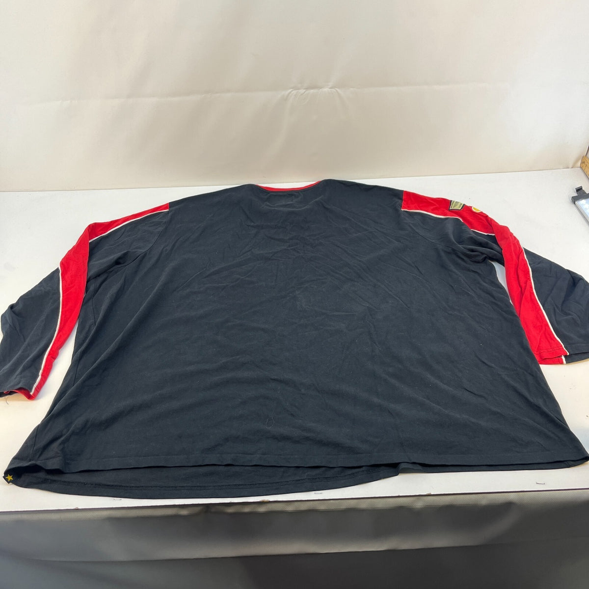 Joe Browns Biker T-shirt Mens Black/Red size 6XL Crew Neck Long Sleeve Cotton