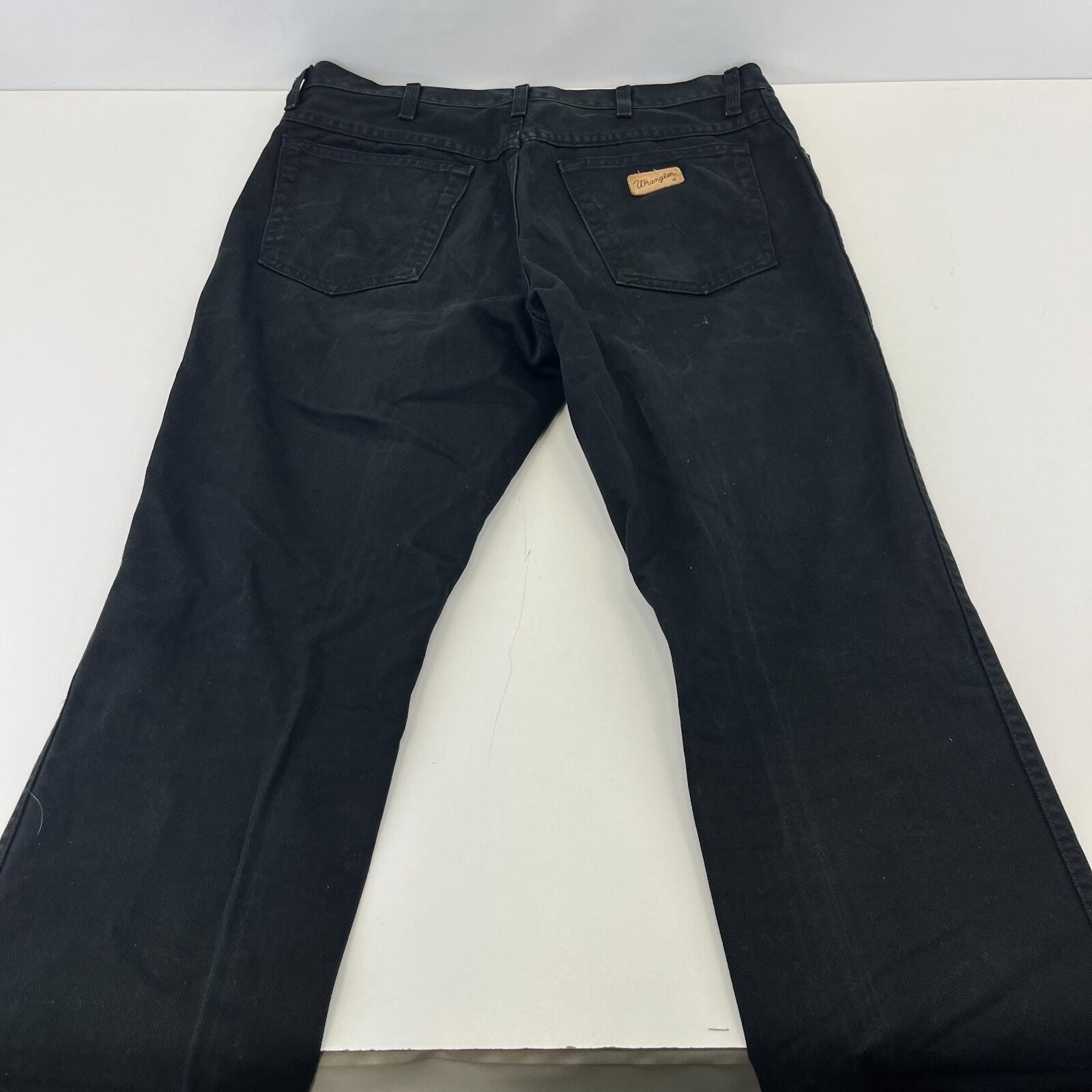 Wrangler Texas Black Denim Jeans Men's Waist 36" Leg 32"
