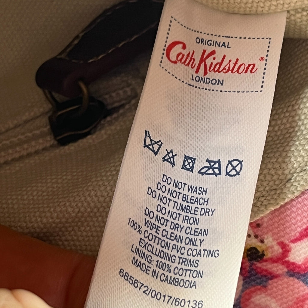 Cath Kidston Medium Crossbody Bag Shoulder Blue Pink Floral Foldover