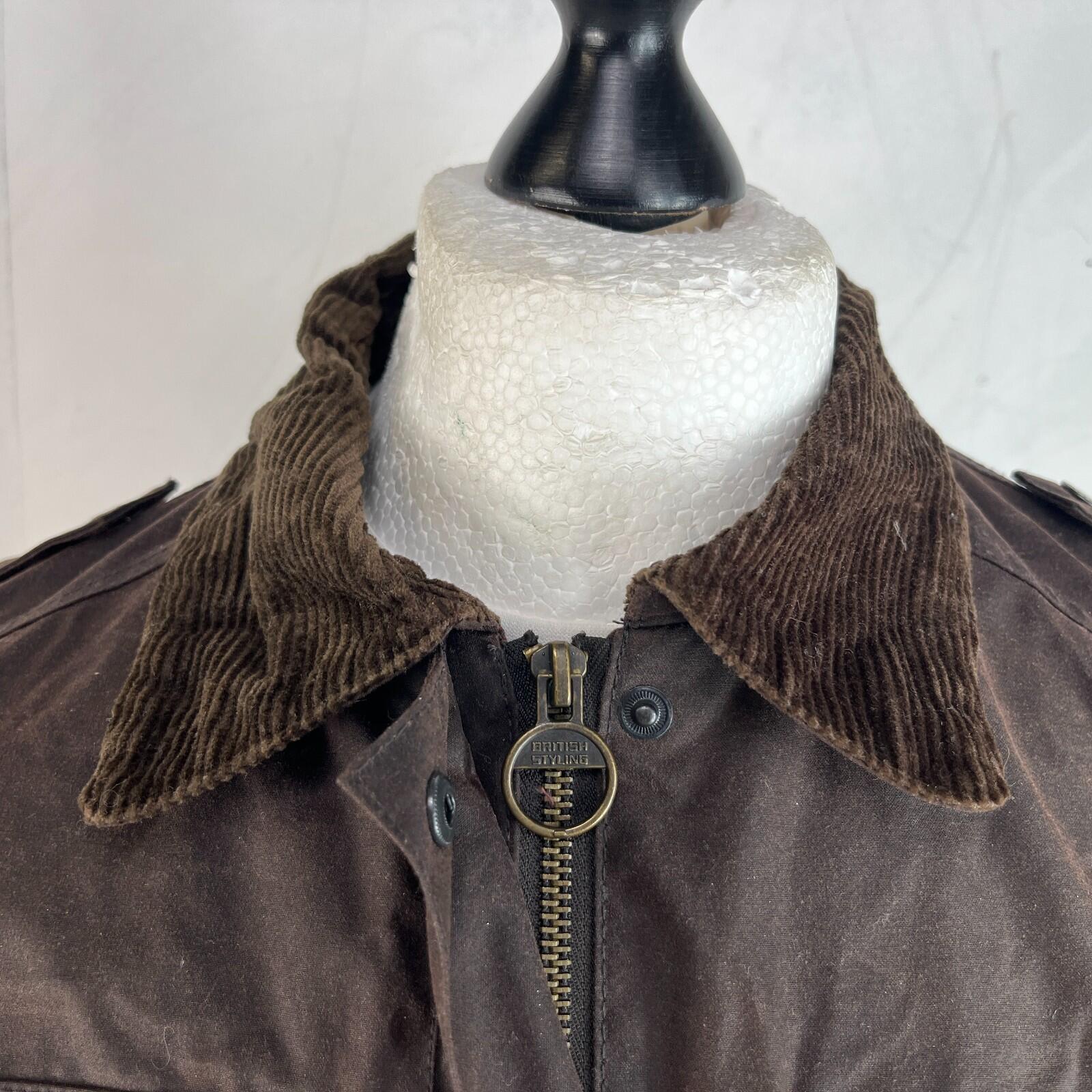 Crane Womens Waxed Cotton Jacket with a Belt Brown size Medium