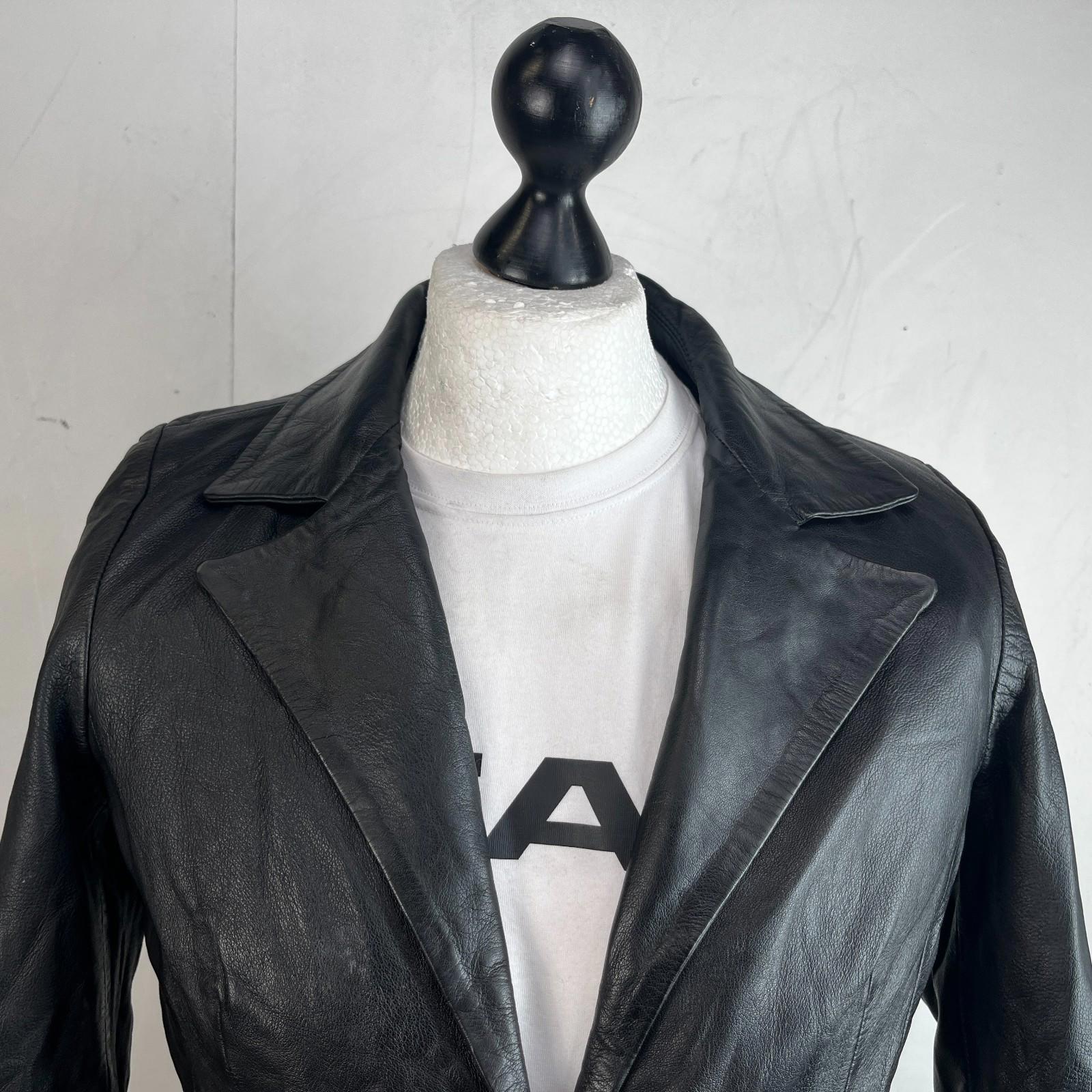 Vintage Barneys Women’s Lamb's Leather Jacket Black size 14 Biker