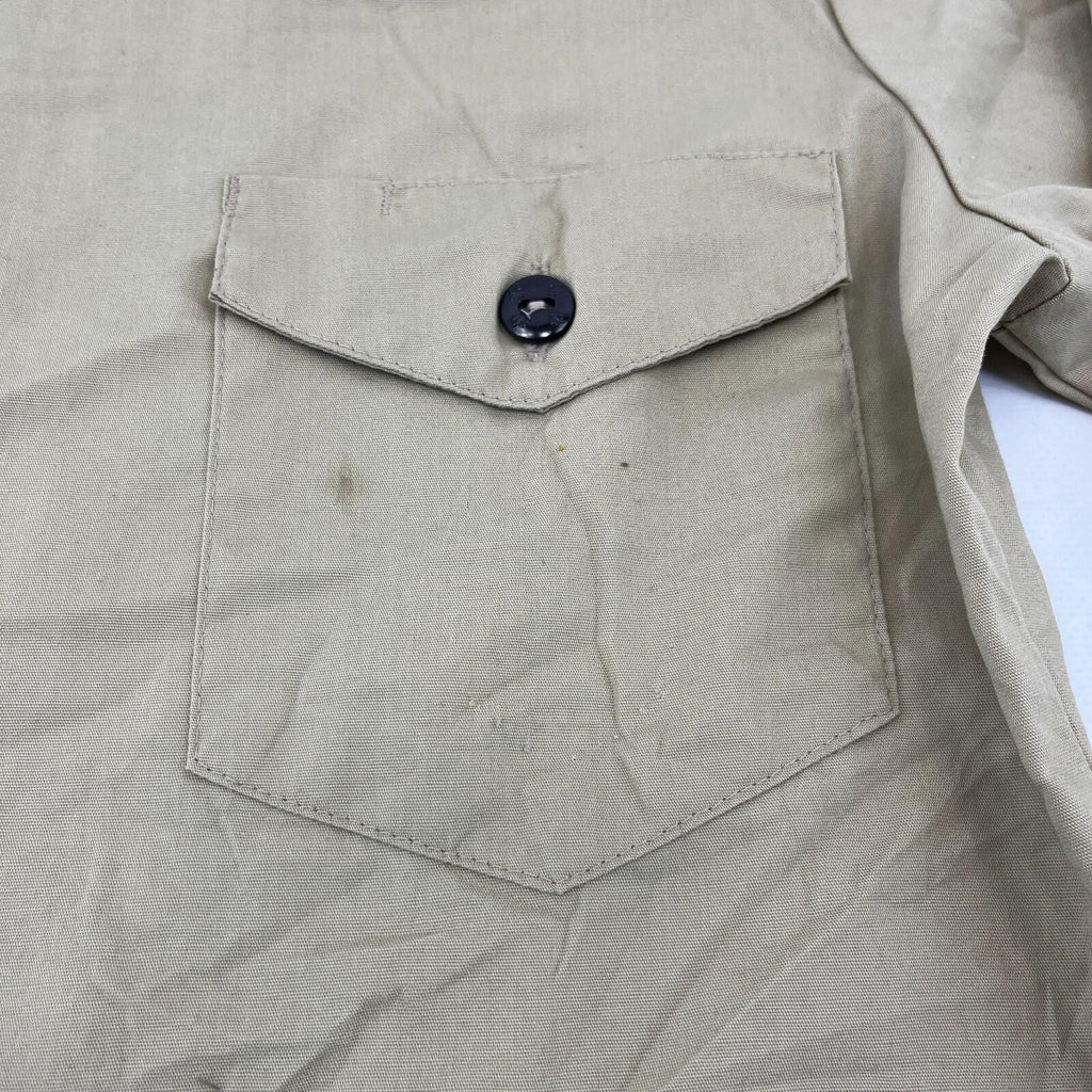Boy Scouts of America Men's Shirt Long Sleeve in Beige with Badges size Small