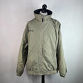 Columbia Men's Bomber Jacket Beige Fleece Lined Warm Casual US size 2XL - UK 3XL