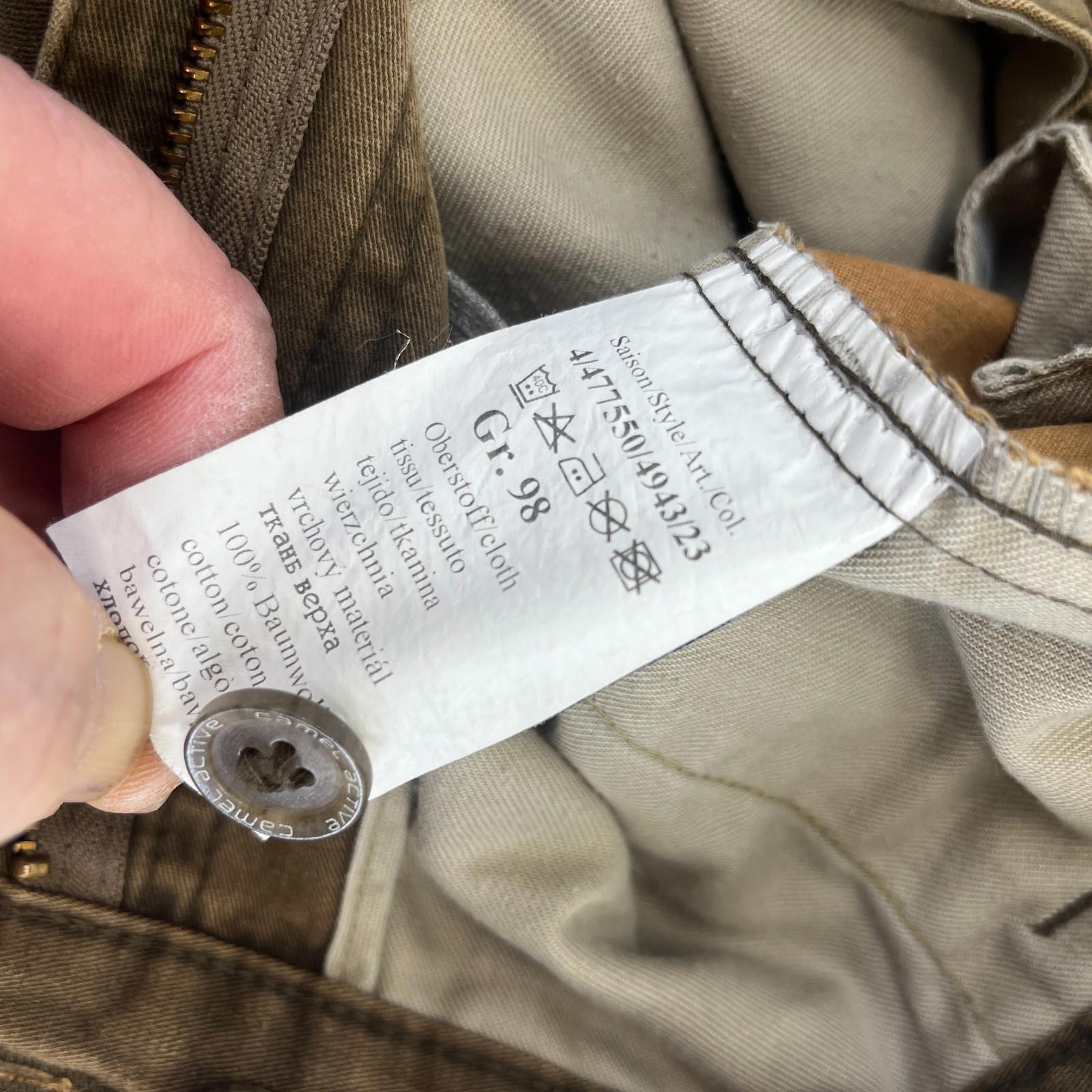 Camel Active Tan Brown Straight Leg Cotton Jeans - Zip Fly W34" L34"