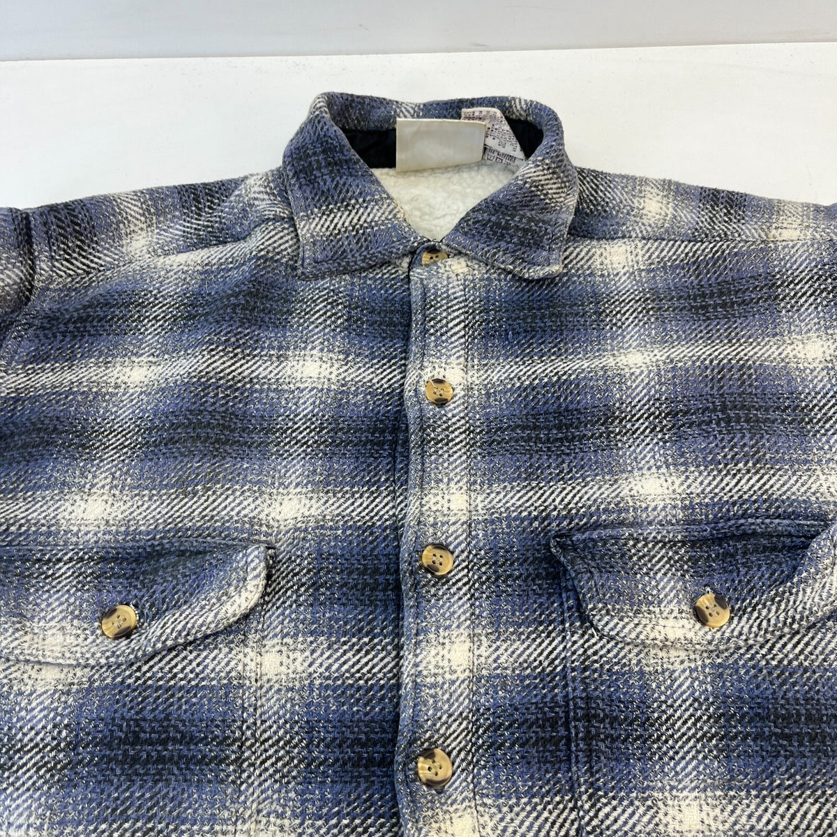 Evolution Men's Insulated Sherpa Lined Shacket Jacket Lumberjack Shirt size M