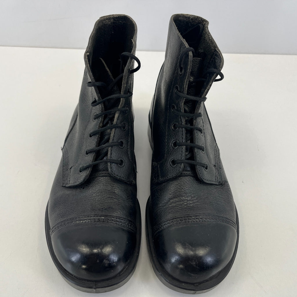 Vintage British Military Black Parade Boots with Capped Toe size 6 M