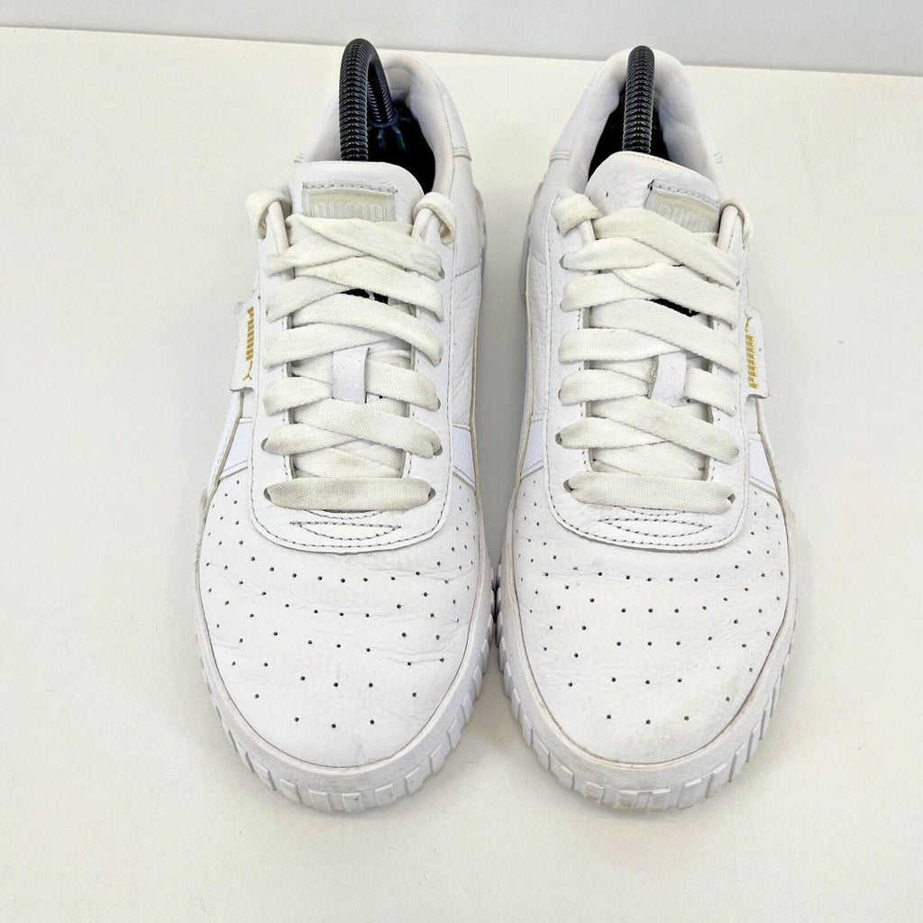 Puma Cali Chunky White Leather Trainers size UK 6  EU 39