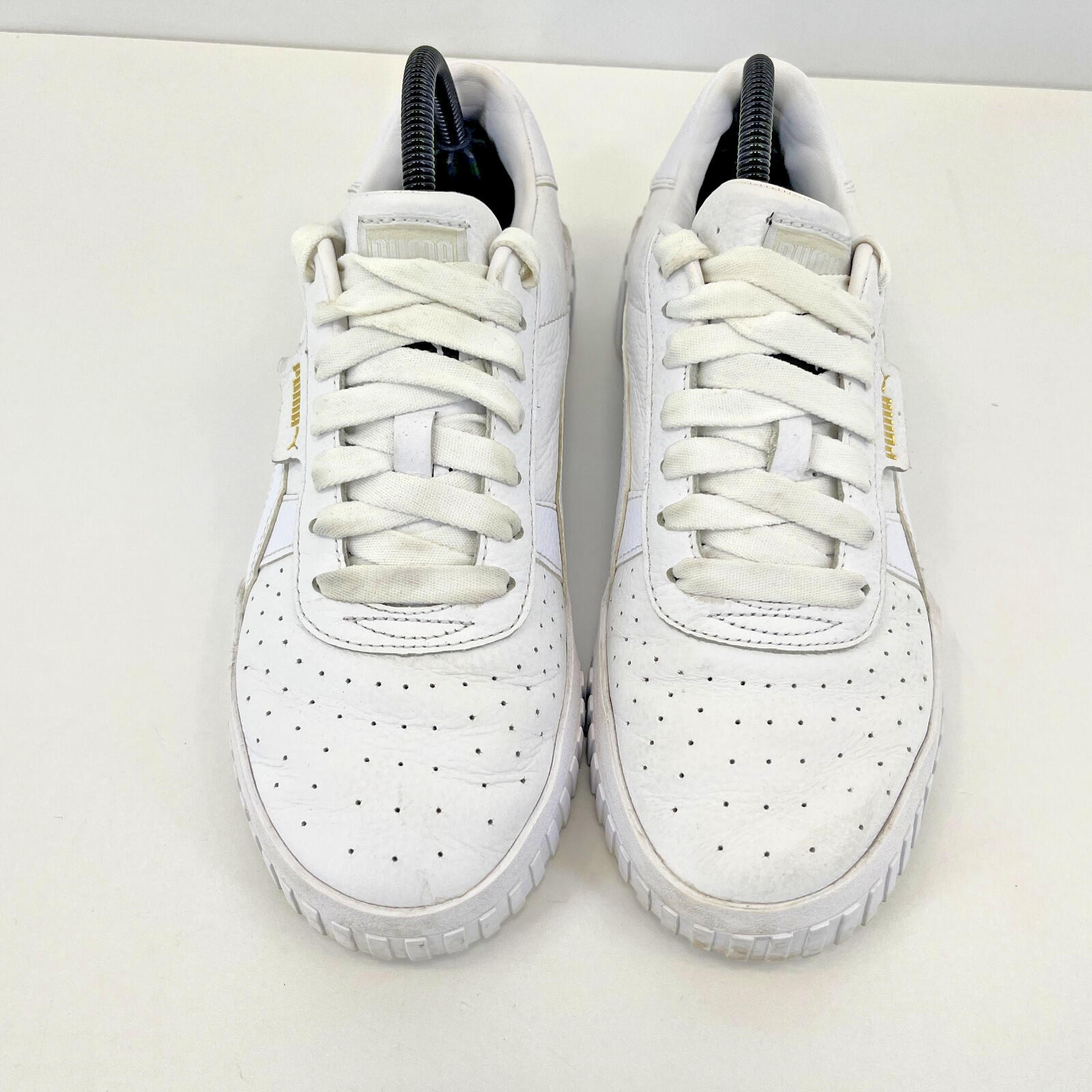 Puma Cali Chunky White Leather Trainers size UK 6  EU 39