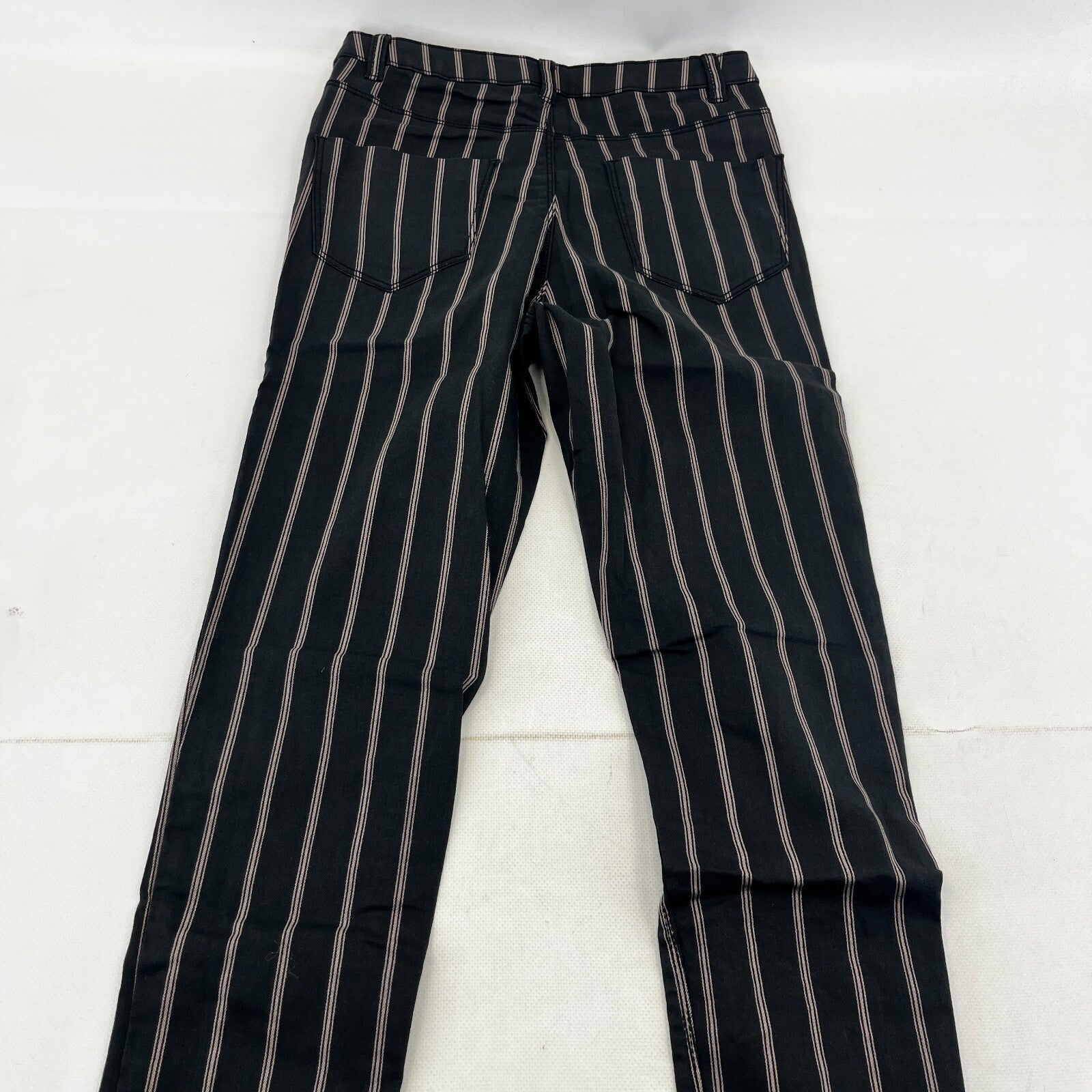 C&A Clockhouse Womens Black Striped Jeans Jegging Leg Skinny size 38R - W28" L29" - NWOT
