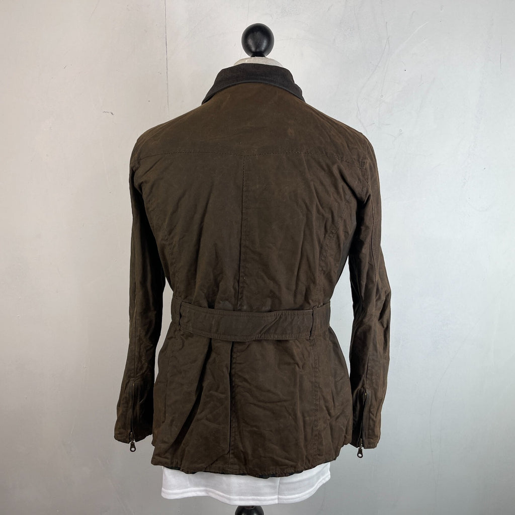 Scippis Australian Adventure Wear Utility Women's Brown Wax Jacket Belted size M