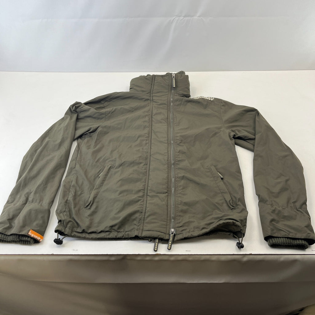Superdry The Windcheater Men's Khaki Jacket size Large Waterproof Bomber