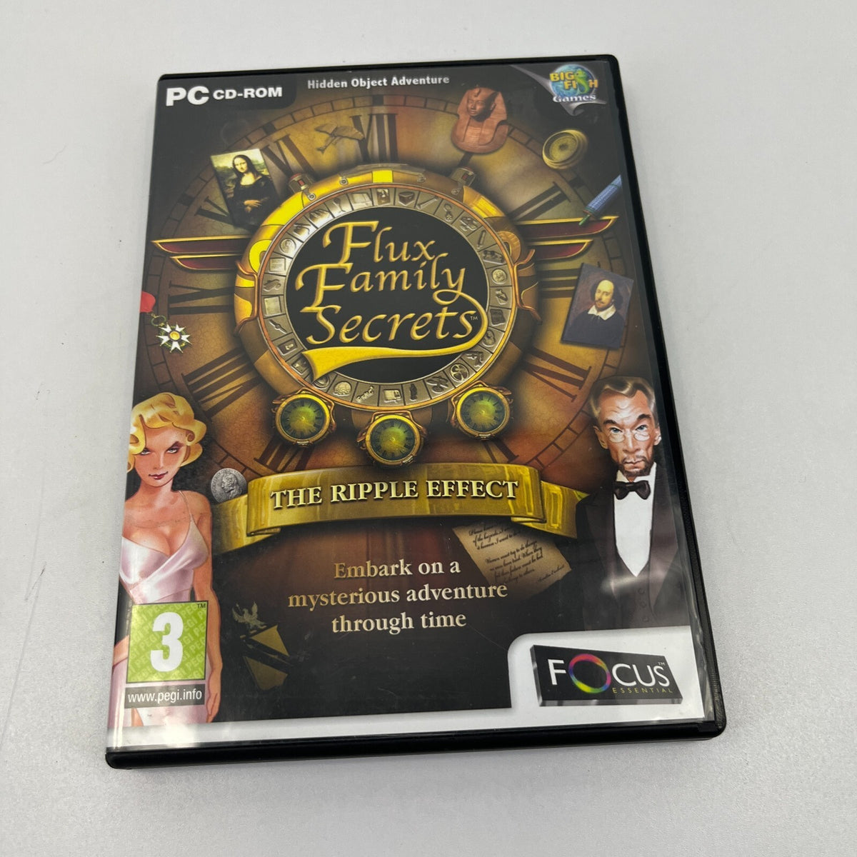 Family Flux Secrets PC CD Rom Computer Hidden Object Game - Near Mint Condition