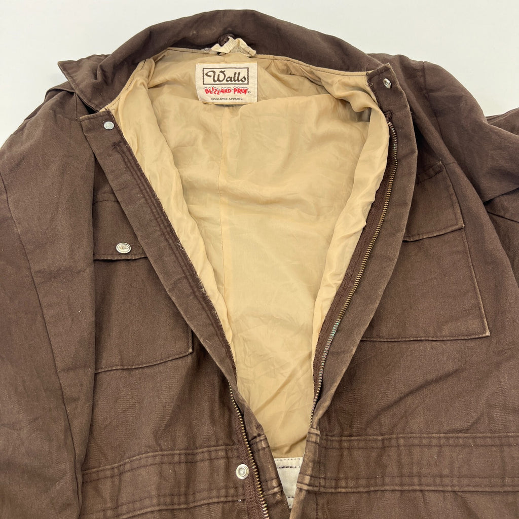 Vintage Walls Blizzard Pruf Brown Lined Overalls Men's Large-Regular Made in USA