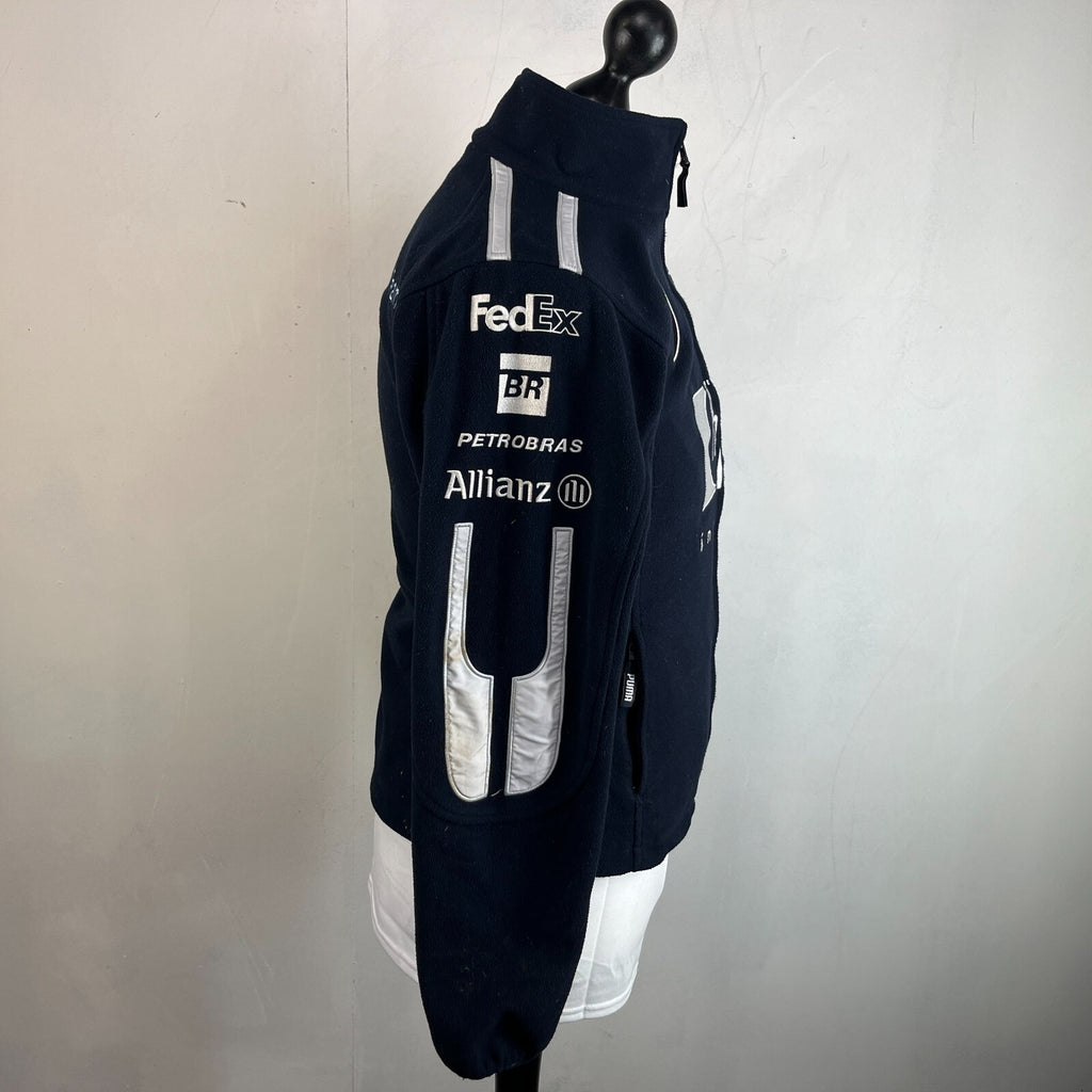 BMW Williams F1 Racing Team Embroidered Fleece Jacket in Black Womens UK size 10