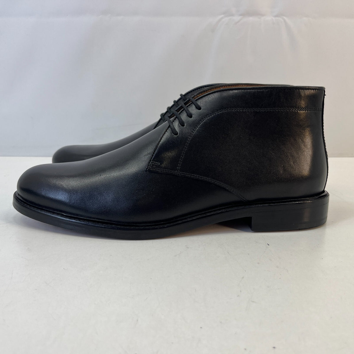 Marks & Spencer Sartorial Black Leather Smart Luxury Boots UK 10.5 RRP £120 New