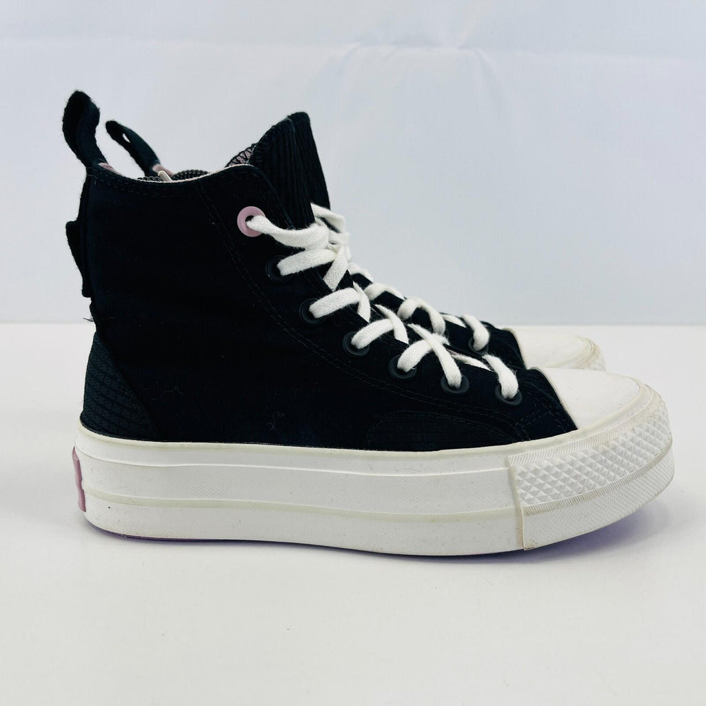 Converse All Star Chuck Taylor Hi-Top Black/Lilac/White Trainers UK 3