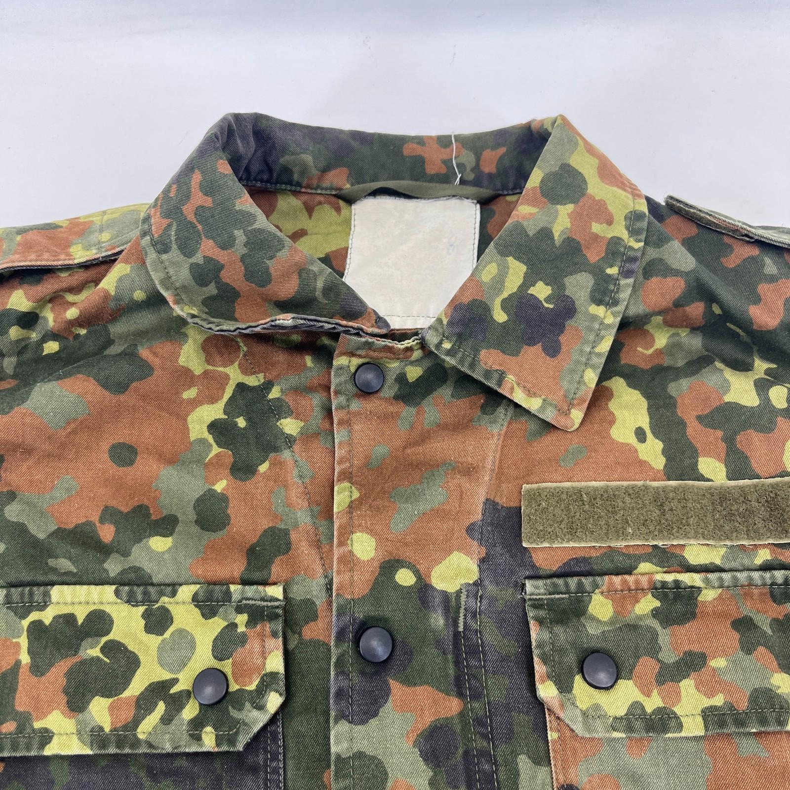 Vtg German Army Flecktarn Camouflage Summer Jacket Combat Green size M