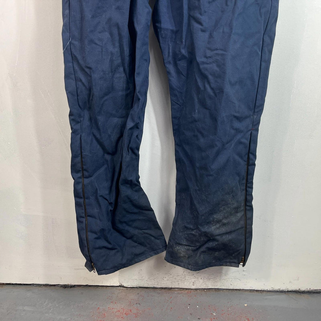 Vtg Walls Zero Zone Insulated Jumpsuit Boiler-Suit Overalls Blue size XL Tall
