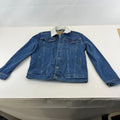 Denim Project Blue Denim Trucker Jacket with Sherpa Collar size Medium