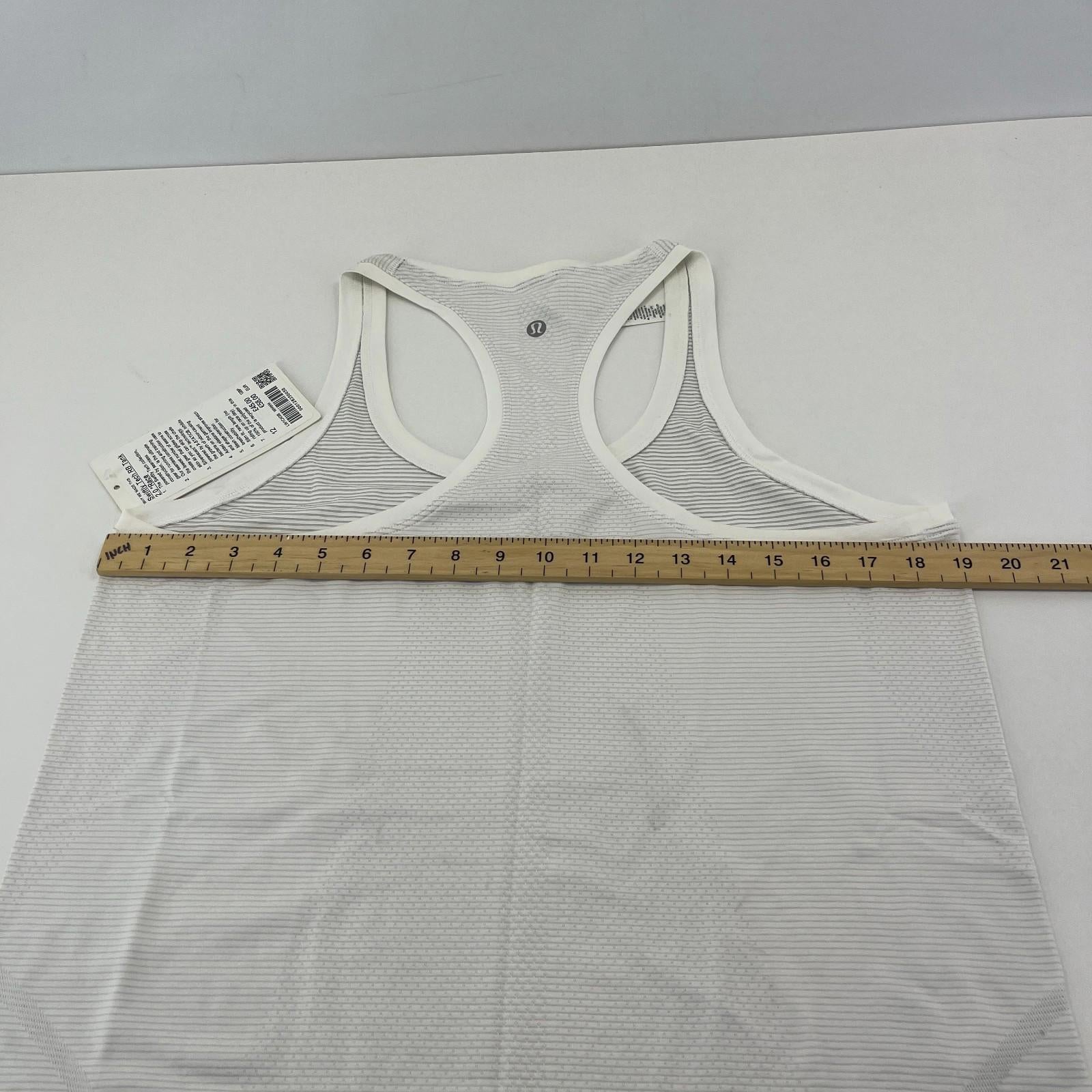 Lululemon Swiftly Tech Racerback Tank Top 2.0 White size UK 16 US 12 - New