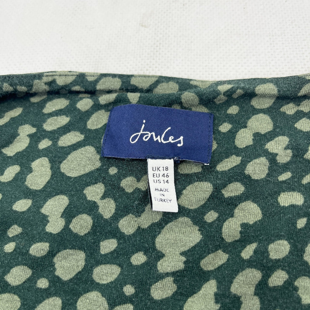 Joules Annalise Skater Dress UK size 18 Dark Green Jersey Fit & Flare Comfy