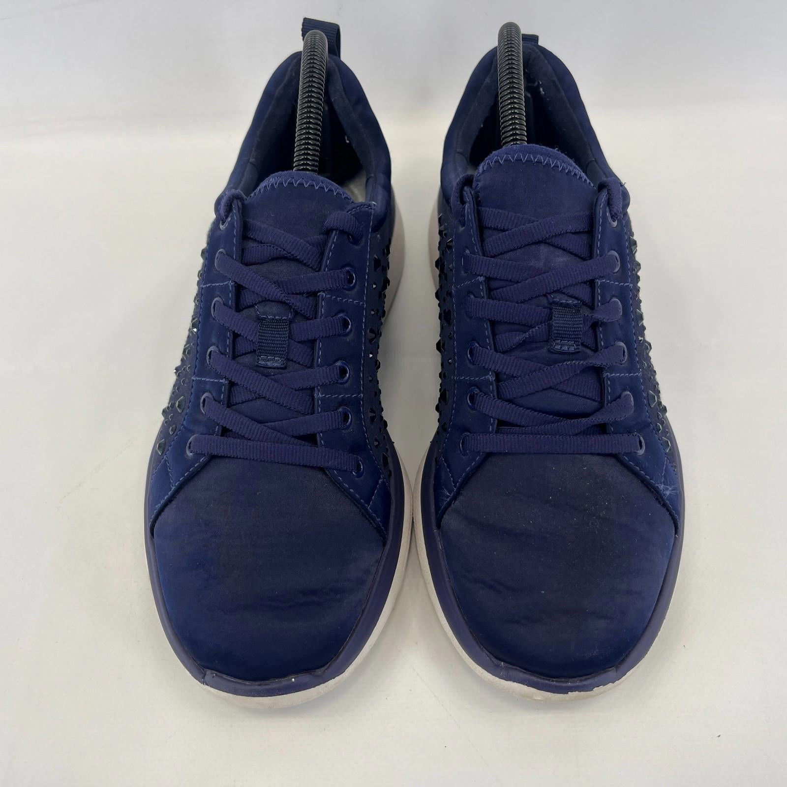 Clarks Women's Trainers Casual Shoes Navy Blue with Diamantes size UK 6 D